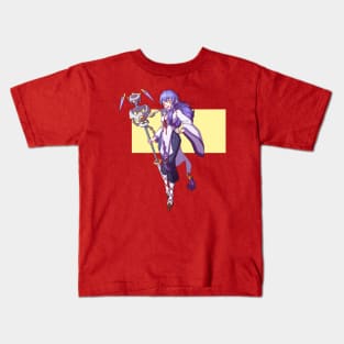 Purple Haired Girl Kids T-Shirt